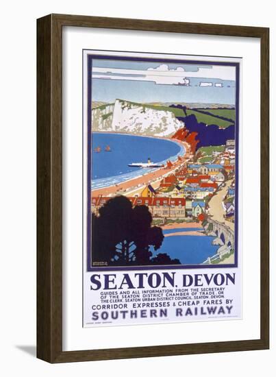 Seaton, Devon, Poster Advertising Southern Railway-Kenneth Shoesmith-Framed Giclee Print