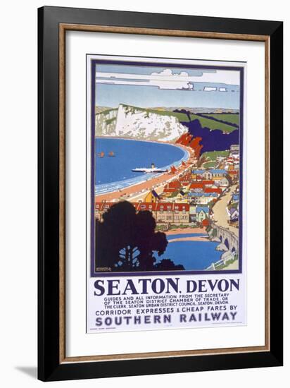 Seaton, Devon, Poster Advertising Southern Railway-Kenneth Shoesmith-Framed Giclee Print