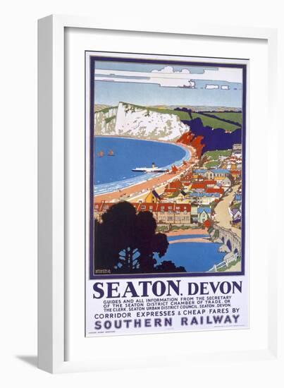 Seaton, Devon, Poster Advertising Southern Railway-Kenneth Shoesmith-Framed Giclee Print