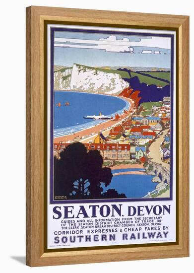 Seaton, Devon, Poster Advertising Southern Railway-Kenneth Shoesmith-Framed Premier Image Canvas