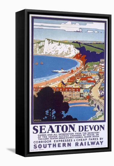 Seaton, Devon, Poster Advertising Southern Railway-Kenneth Shoesmith-Framed Premier Image Canvas