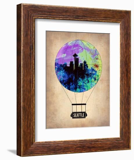 Seattle Air Balloon-NaxArt-Framed Art Print