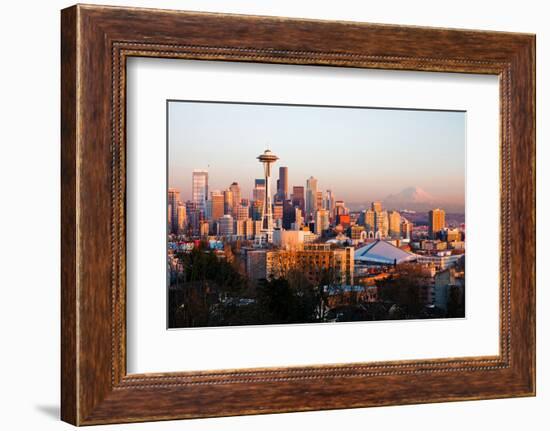 Seattle at Sunset-Andy777-Framed Photographic Print