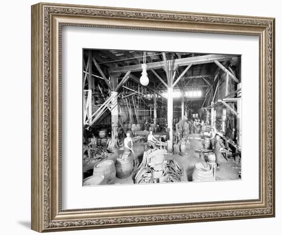 Seattle Brewing & Malting Co., Cooper Shop, 1914-Asahel Curtis-Framed Giclee Print