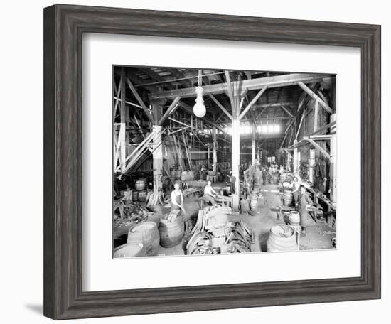 Seattle Brewing & Malting Co., Cooper Shop, 1914-Asahel Curtis-Framed Giclee Print