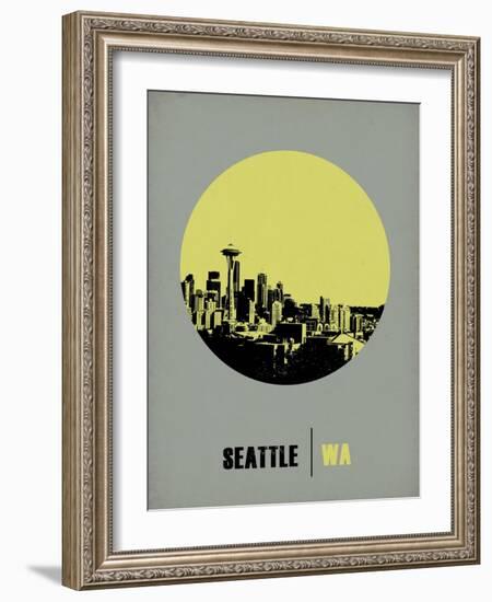 Seattle Circle Poster 2-NaxArt-Framed Art Print