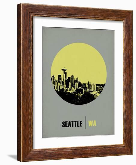 Seattle Circle Poster 2-NaxArt-Framed Art Print