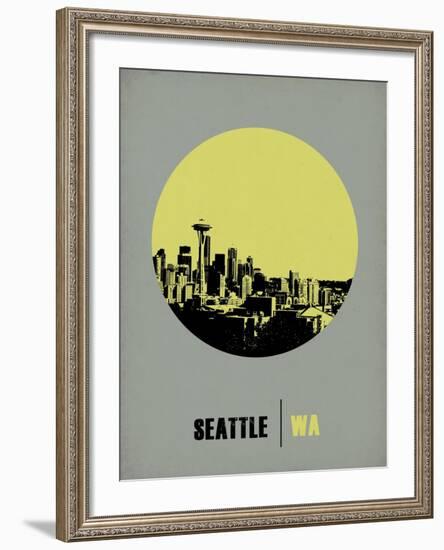 Seattle Circle Poster 2-NaxArt-Framed Art Print