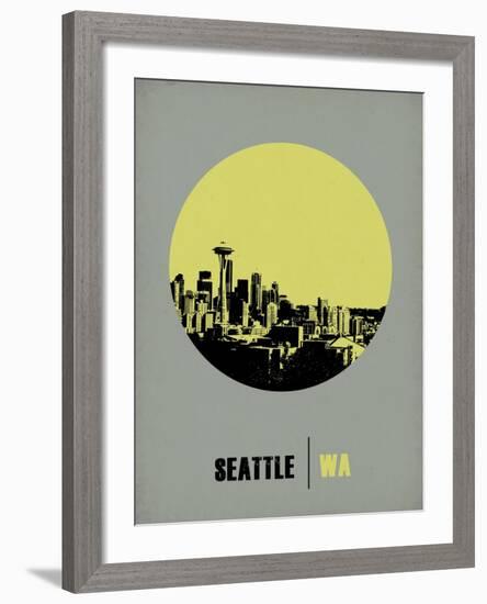 Seattle Circle Poster 2-NaxArt-Framed Art Print