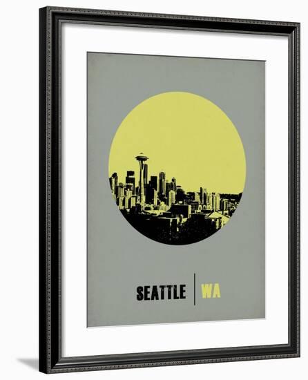 Seattle Circle Poster 2-NaxArt-Framed Art Print