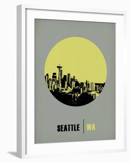 Seattle Circle Poster 2-NaxArt-Framed Art Print