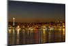 Seattle Downtown Skyline Reflection at Dawn-jpldesigns-Mounted Photographic Print