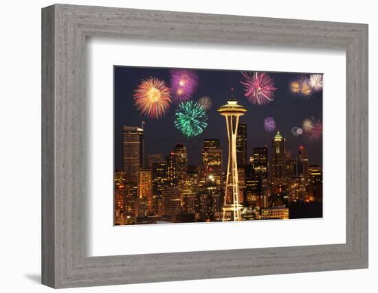 Seattle Fireworks-neelsky-Framed Photographic Print