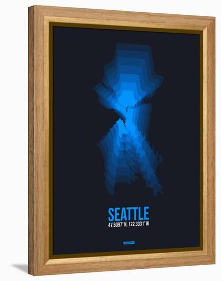 Seattle Radiant Map 2-NaxArt-Framed Stretched Canvas