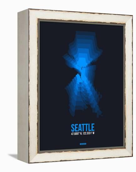 Seattle Radiant Map 2-NaxArt-Framed Stretched Canvas