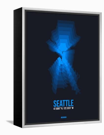 Seattle Radiant Map 2-NaxArt-Framed Stretched Canvas