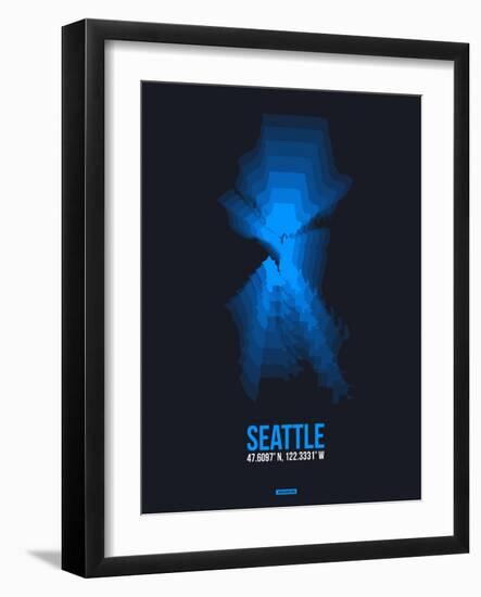 Seattle Radiant Map 2-NaxArt-Framed Art Print