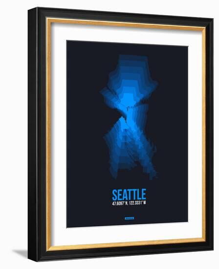 Seattle Radiant Map 2-NaxArt-Framed Art Print