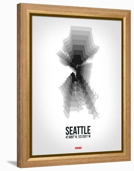 Seattle Radiant Map 6-NaxArt-Framed Stretched Canvas