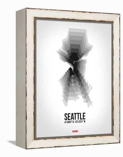 Seattle Radiant Map 6-NaxArt-Framed Stretched Canvas