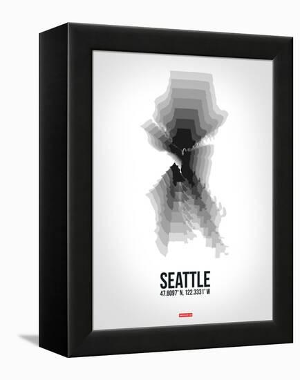 Seattle Radiant Map 6-NaxArt-Framed Stretched Canvas