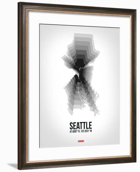 Seattle Radiant Map 6-NaxArt-Framed Art Print