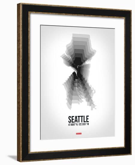 Seattle Radiant Map 6-NaxArt-Framed Art Print