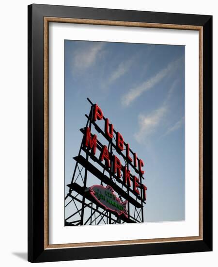 Seattle's Pike Place Market, a Place to Buy Fresh Meat, Fish, Seattle-Aaron McCoy-Framed Photographic Print