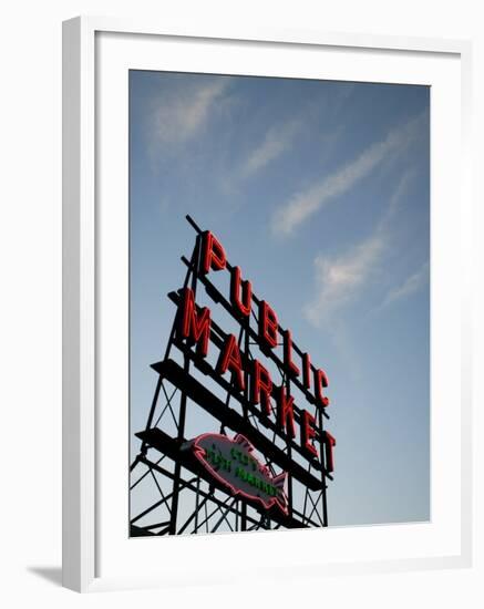 Seattle's Pike Place Market, a Place to Buy Fresh Meat, Fish, Seattle-Aaron McCoy-Framed Photographic Print