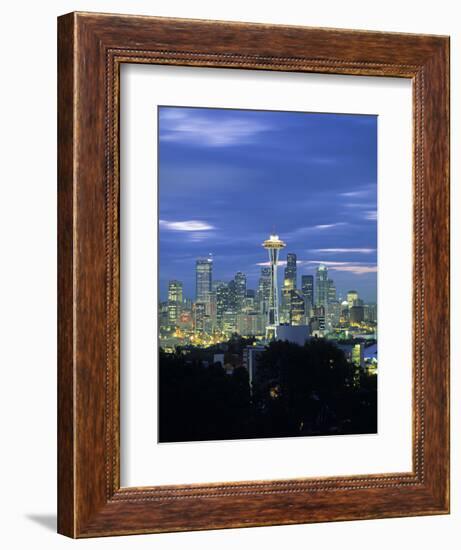 Seattle Skyline Fr. Queen Anne Hill, Washington, USA-Walter Bibikow-Framed Photographic Print