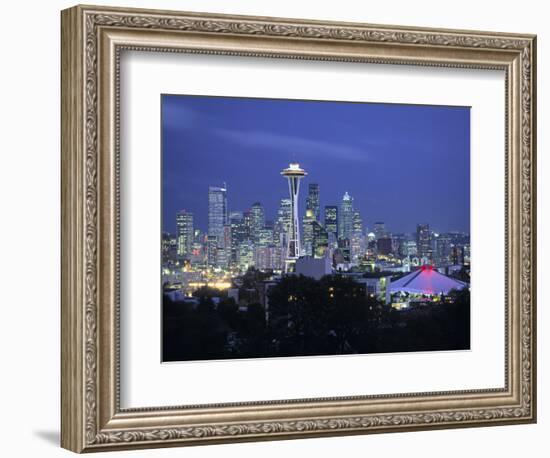 Seattle Skyline Fr. Queen Anne Hill, Washington, USA-Walter Bibikow-Framed Photographic Print