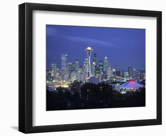 Seattle Skyline Fr. Queen Anne Hill, Washington, USA-Walter Bibikow-Framed Photographic Print