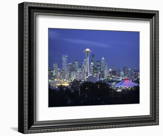 Seattle Skyline Fr. Queen Anne Hill, Washington, USA-Walter Bibikow-Framed Photographic Print