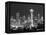 Seattle Skyline Mono-John Gusky-Framed Premier Image Canvas