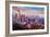 Seattle Skyline with Space Needle and Mt Rainier-Martina Bleichner-Framed Premium Giclee Print