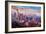 Seattle Skyline with Space Needle and Mt Rainier-Martina Bleichner-Framed Premium Giclee Print