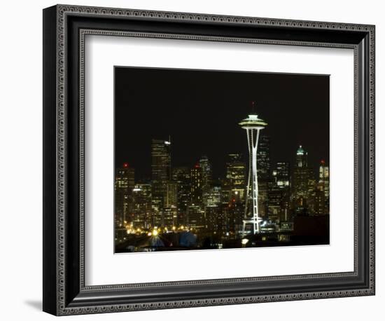 Seattle Skyline-John Gusky-Framed Photographic Print