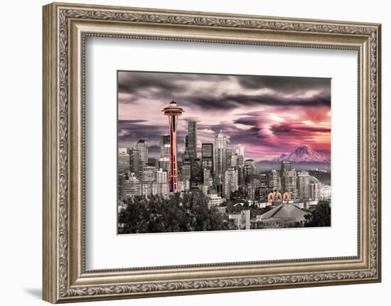 Seattle - Space Needle-null-Framed Premium Giclee Print