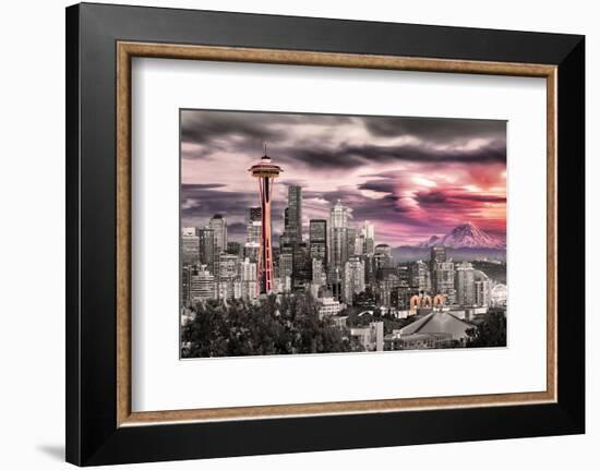 Seattle - Space Needle-null-Framed Premium Giclee Print