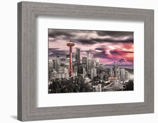 Seattle - Space Needle-null-Framed Premium Giclee Print