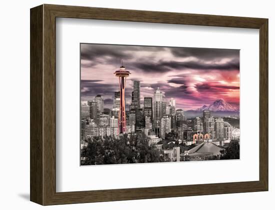 Seattle - Space Needle-null-Framed Premium Giclee Print