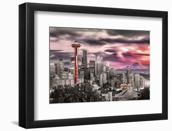 Seattle - Space Needle-null-Framed Art Print