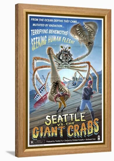 Seattle vs. The Giant Crabs-Lantern Press-Framed Stretched Canvas