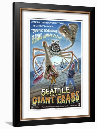 Seattle vs. The Giant Crabs-Lantern Press-Framed Art Print