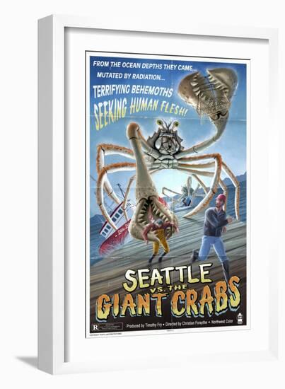 Seattle vs. The Giant Crabs-Lantern Press-Framed Art Print