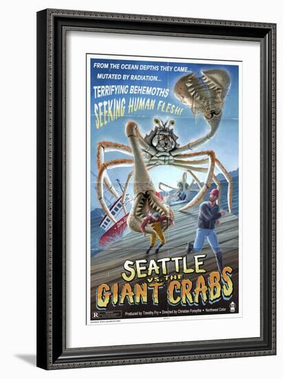 Seattle vs. The Giant Crabs-Lantern Press-Framed Art Print
