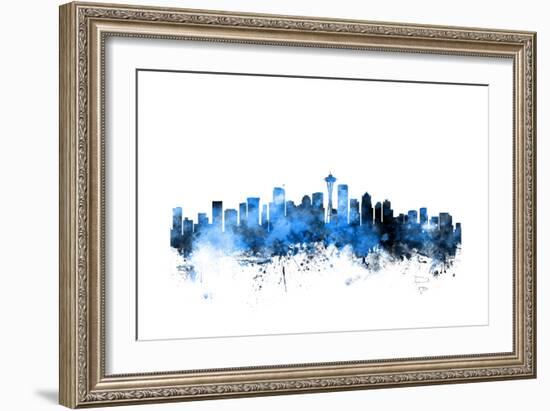 Seattle Washington Skyline-Michael Tompsett-Framed Art Print