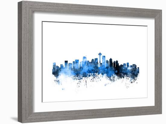 Seattle Washington Skyline-Michael Tompsett-Framed Art Print