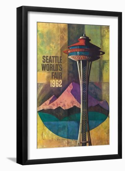 Seattle, Washington - Space Needle World's Fair Promo Poster No. 2-Lantern Press-Framed Art Print