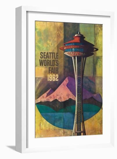 Seattle, Washington - Space Needle World's Fair Promo Poster No. 2-Lantern Press-Framed Art Print